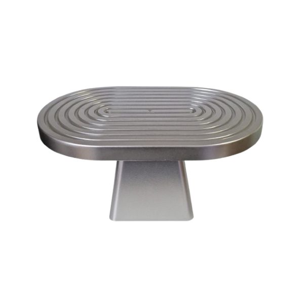 Bandeja Prata Oval com Pé 